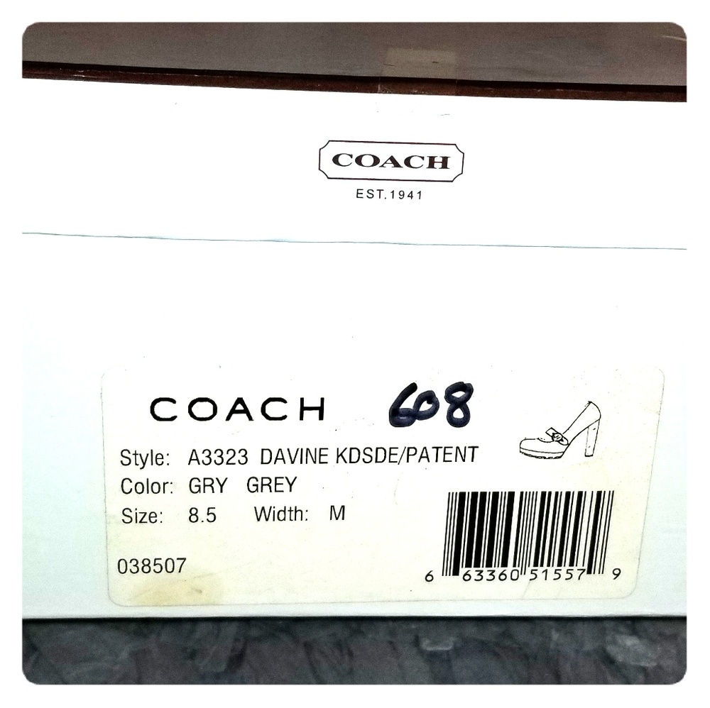 COACH SUEDE AND PATENT 3.5 INCH